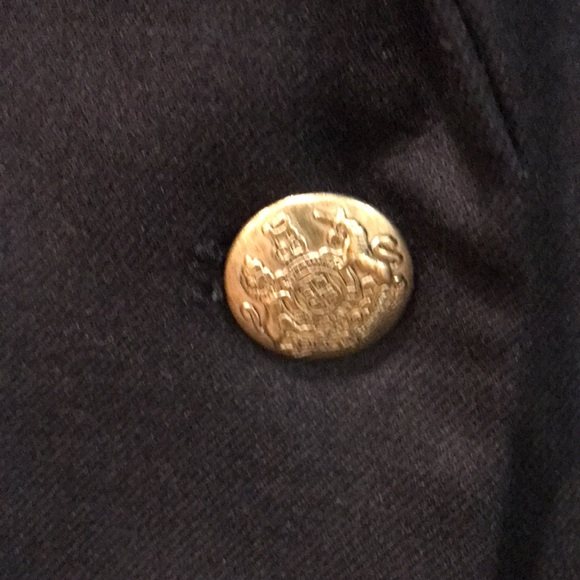 J Crew Wool Blend Blazer Womens 2 Black Gold Button Jacket Business Career Class - Picture 4 of 11